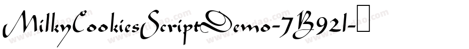 MilkyCookiesScriptDemo-7B92l字体转换
