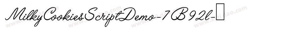 MilkyCookiesScriptDemo-7B92l字体转换