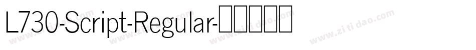 L730-Script-Regular字体转换