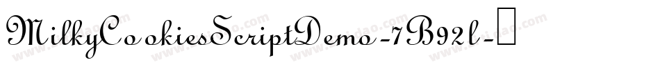 MilkyCookiesScriptDemo-7B92l字体转换