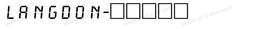 LANGDON字体转换