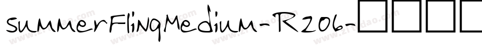 SummerFlingMedium-R206字体转换
