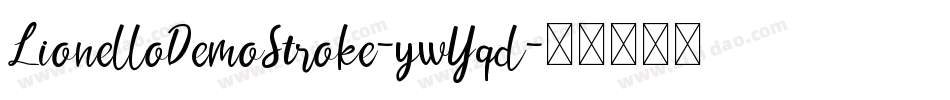 LionelloDemoStroke-ywYqd字体转换