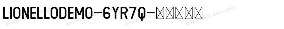 LionelloDemo-6YR7q字体转换