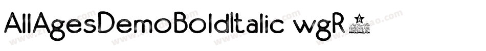 AllAgesDemoBoldItalic-wgR9字体转换