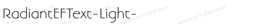 RadiantEFText-Light字体转换