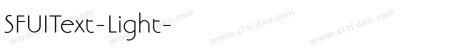 SFUIText-Light字体转换