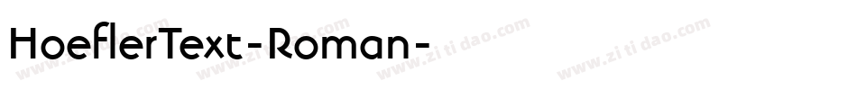 HoeflerText-Roman字体转换
