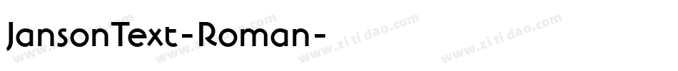 JansonText-Roman字体转换
