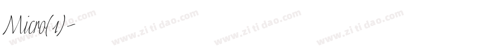 Micro(1)字体转换
