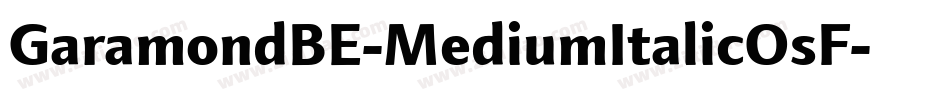 GaramondBE-MediumItalicOsF字体转换