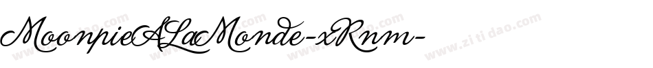 MoonpieALaMonde-xRnm字体转换