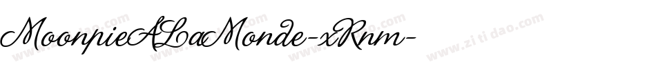 MoonpieALaMonde-xRnm字体转换