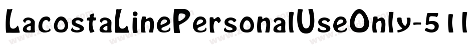 LacostaLinePersonalUseOnly-51lna字体转换