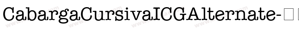 CabargaCursivaICGAlternate字体转换