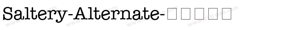 Saltery-Alternate字体转换
