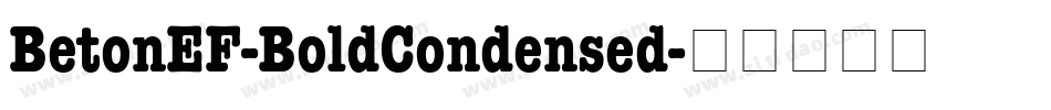 BetonEF-BoldCondensed字体转换