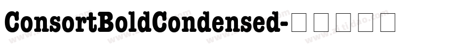 ConsortBoldCondensed字体转换
