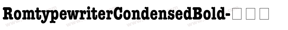 RomtypewriterCondensedBold字体转换