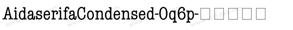 AidaserifaCondensed-Oq6p字体转换