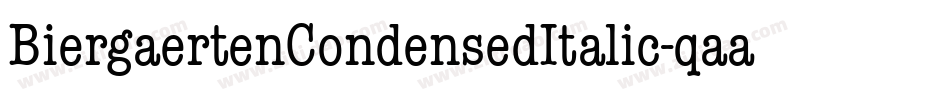 BiergaertenCondensedItalic-qaar字体转换
