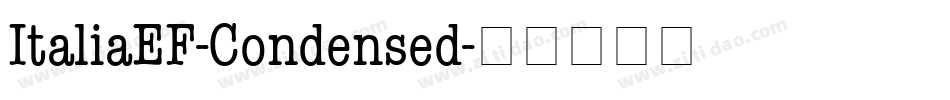 ItaliaEF-Condensed字体转换