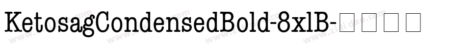 KetosagCondensedBold-8xlB字体转换 KetosagCondensedBold-8xlB字体转换