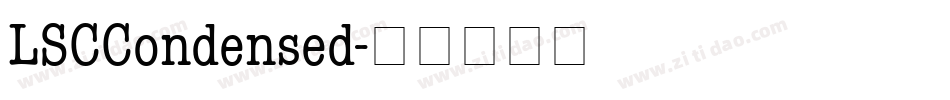 LSCCondensed字体转换