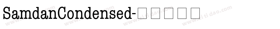 SamdanCondensed字体转换