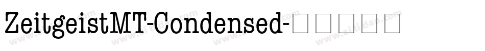 ZeitgeistMT-Condensed字体转换
