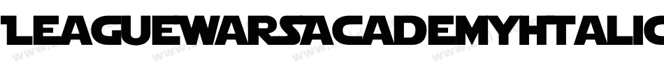 LeagueWarsAcademyItalic-R6KV字体转换
