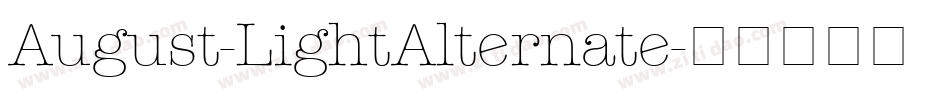 August-LightAlternate字体转换