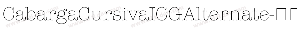 CabargaCursivaICGAlternate字体转换