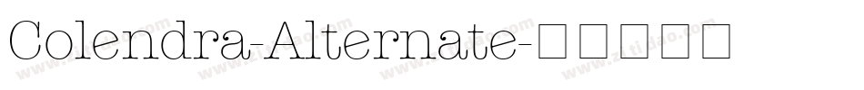 Colendra-Alternate字体转换
