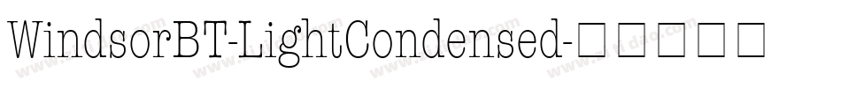 WindsorBT-LightCondensed字体转换