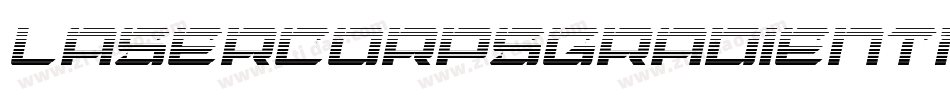 LaserCorpsGradientItalic-4By9x字体转换