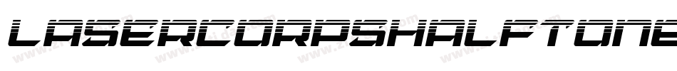LaserCorpsHalftoneItalic-vmv17字体转换