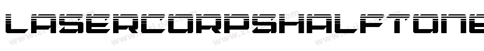 LaserCorpsHalftoneItalic-vmv17字体转换