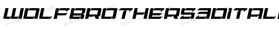 WolfBrothers3DItalic-KzVe字体转换