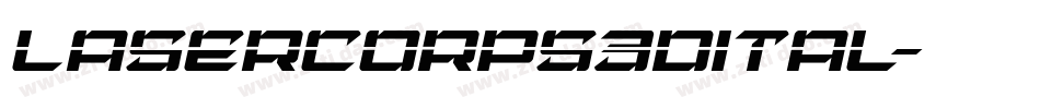lasercorps3dital字体转换