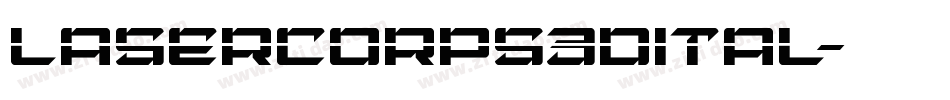 lasercorps3dital字体转换