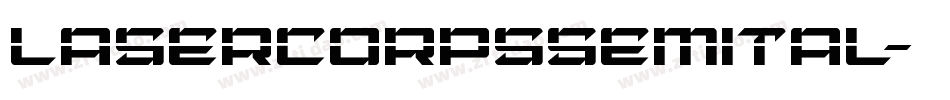 lasercorpssemital字体转换