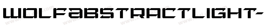 WolfAbstractLight字体转换