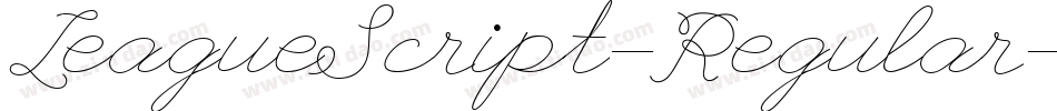 LeagueScript-Regular字体转换