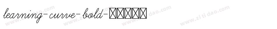 learning-curve-bold字体转换