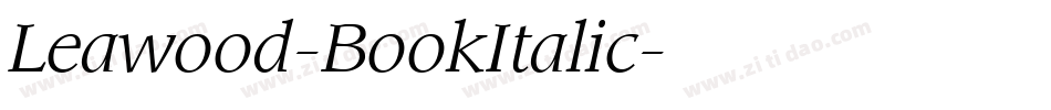 Leawood-BookItalic字体转换