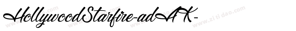 HollywoodStarfire-adAK字体转换