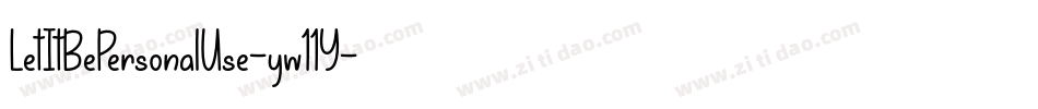LetItBePersonalUse-yw11Y字体转换