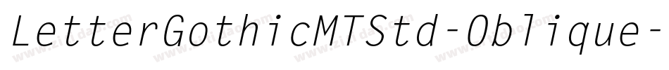 LetterGothicMTStd-Oblique字体转换