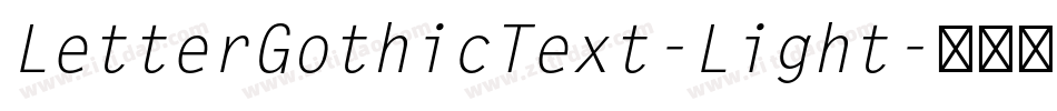LetterGothicText-Light字体转换